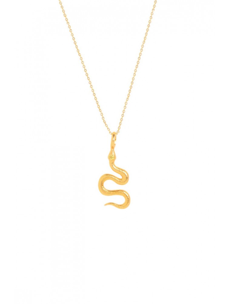 ZÉNAÏS Python Small Rainbow necklace - Επιχρυσωμένο ασήμι σε κίτρινο χρώμα