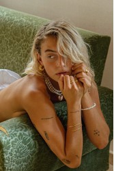 ZÉNAÏS Rose Pearl Necklace Κολιέ από επιχρυσωμένο ασήμι 925 14 καρατίων