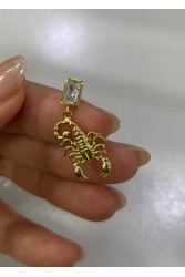 ZÉNAÏS Scorpio Gem Earrings - Large Επιχρυσωμένο ασήμι 925