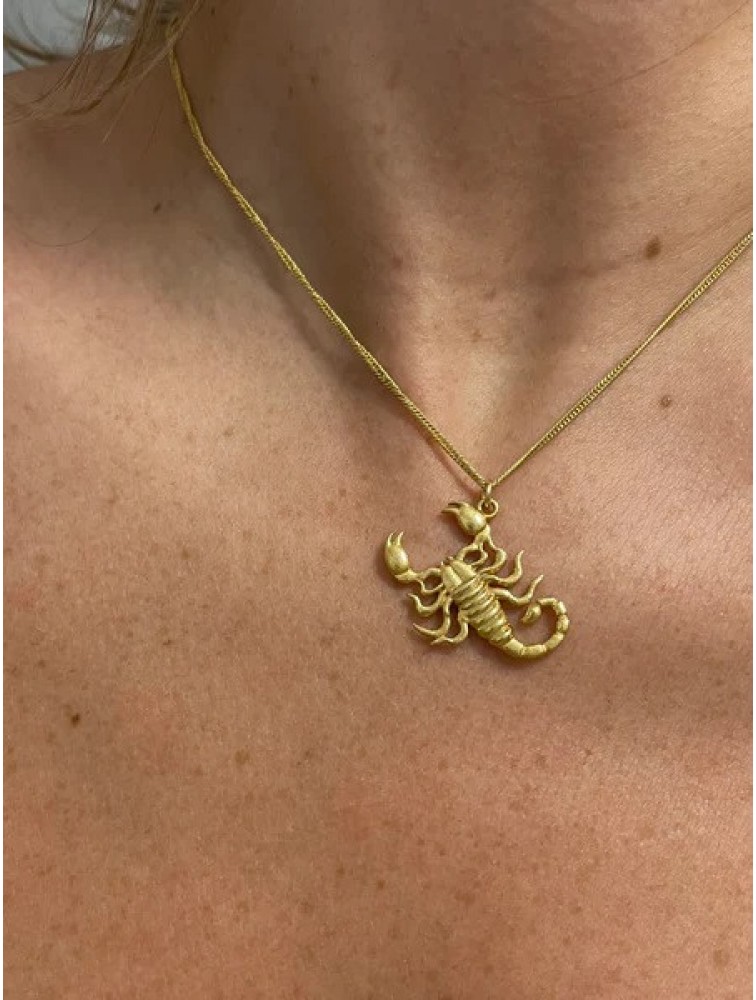 ZÉNAÏS Scorpio Necklace Large Κολιέ από Επιχρυσωμένο ασήμι 925