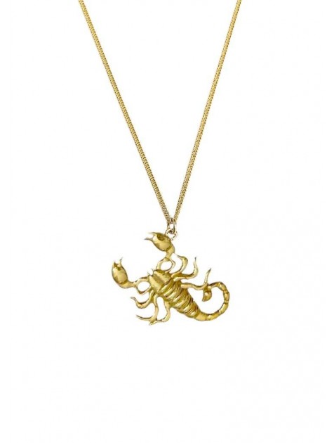 ZÉNAÏS Scorpio Necklace Large Κολιέ από Επιχρυσωμένο ασήμι 925