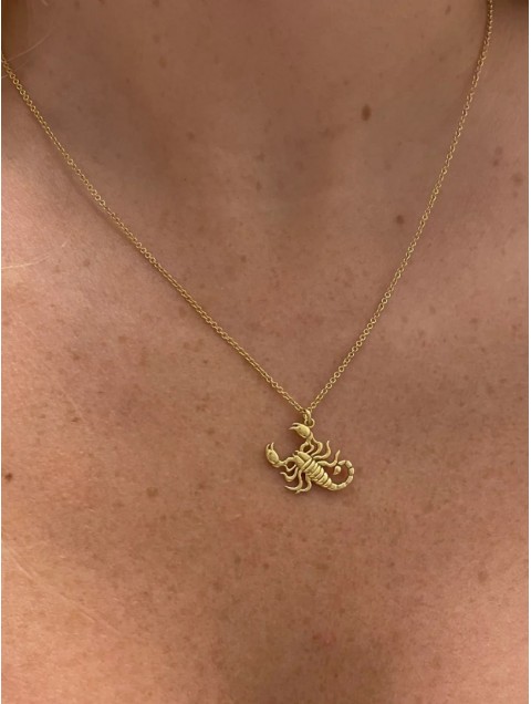 ZÉNAÏS Scorpio Small Necklace Gold filled silver 925