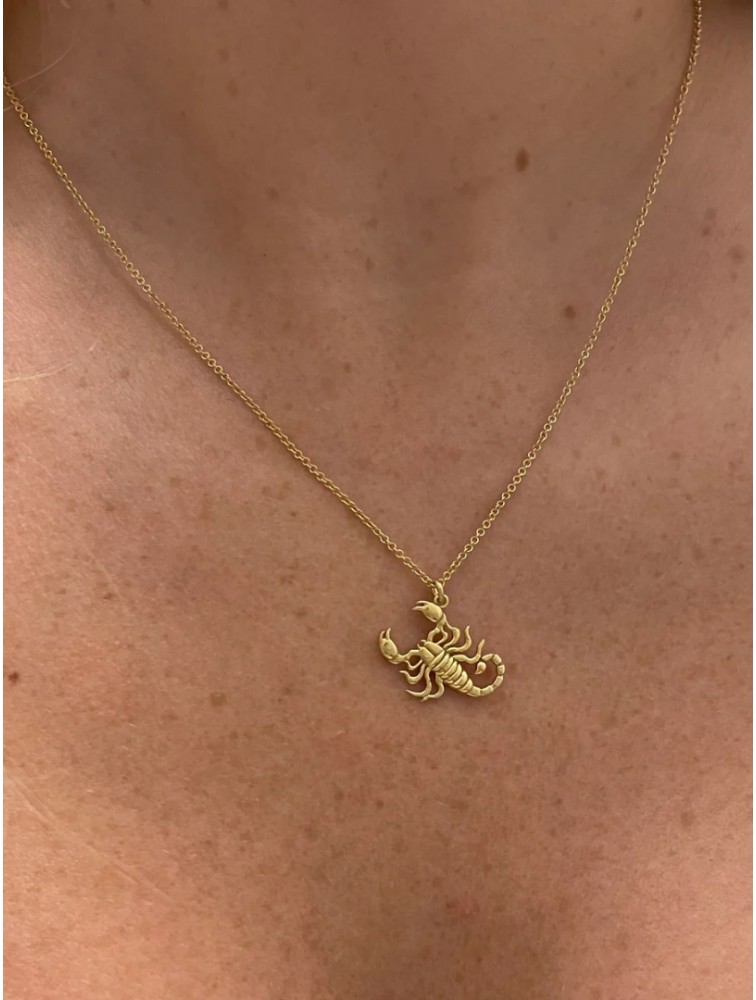 ZÉNAÏS Scorpio Necklace Small Κολιέ από Επιχρυσωμένο ασήμι 925