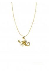 ZÉNAÏS Scorpio Necklace Small Κολιέ από Επιχρυσωμένο ασήμι 925