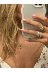 ZÉNAÏS Scorpio Necklace Small Κολιέ από Επιχρυσωμένο ασήμι 925