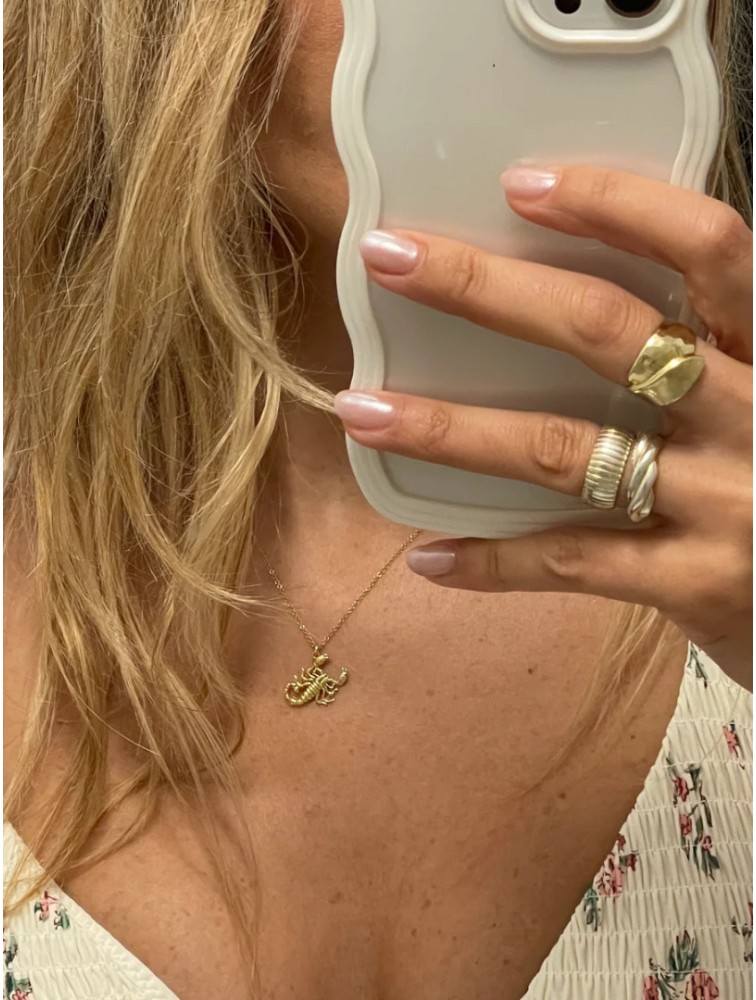 ZÉNAÏS Scorpio Necklace Small Κολιέ από Επιχρυσωμένο ασήμι 925