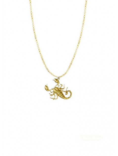 ZÉNAÏS Scorpio Necklace Small Κολιέ από Επιχρυσωμένο ασήμι 925