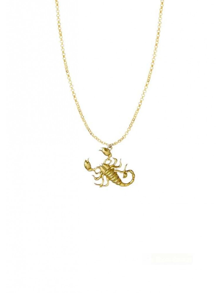 ZÉNAÏS Scorpio Necklace Small Κολιέ από Επιχρυσωμένο ασήμι 925