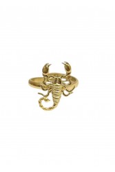 ZÉNAÏS Scorpio Ring Δαχτυλίδι από Επιχρυσωμένο ασήμι 925