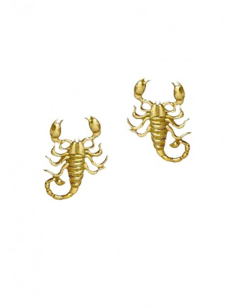 ZÉNAÏS Scorpio Stud Earrings - Large Gold filled silver 925 ZÉNAÏS Scorpio Stud Earrings - Large Gold filled silver 925
