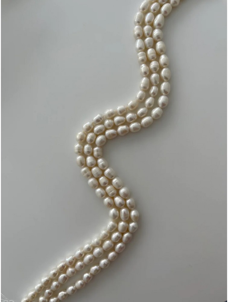 ZÉNAÏS Suzy Pearl Necklace Κολιέ από επιχρυσωμένο ασήμι 925 14 καρατίων