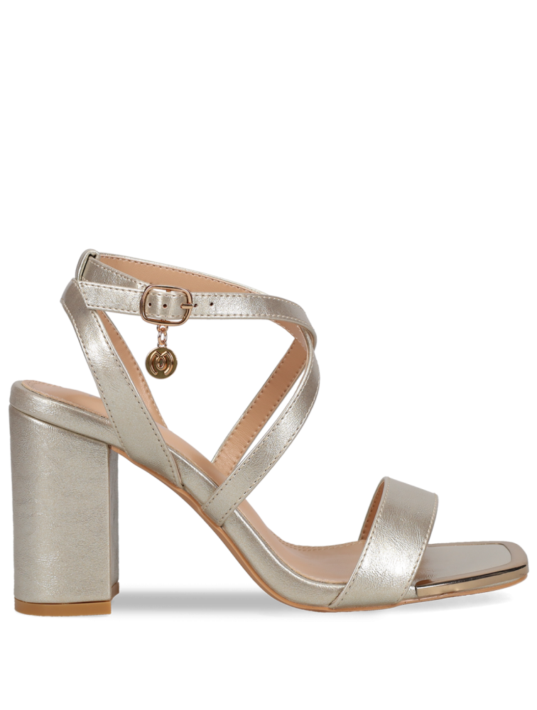 MIGATO Gold sandal with gold frame
