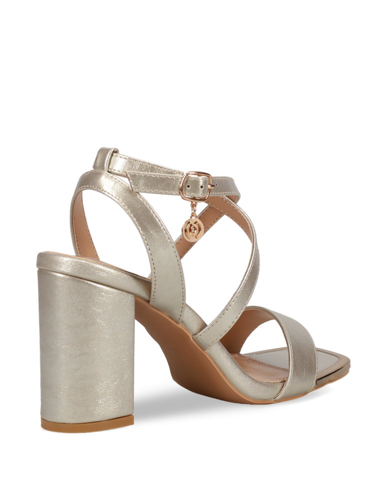 MIGATO Gold sandal with gold frame