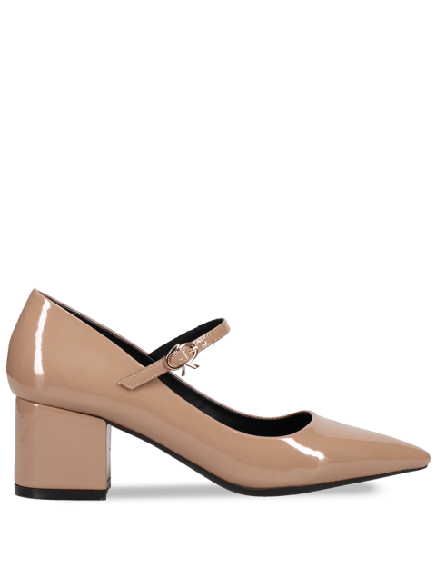 MIGATO Beige patent leather Mary Jane heel
