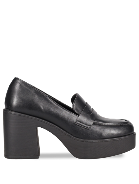 MIGATO Μαύρα γυναικεία Loafers με τακούνι