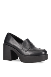 MIGATO Μαύρα γυναικεία Loafers με τακούνι