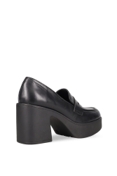 MIGATO Μαύρα γυναικεία Loafers με τακούνι
