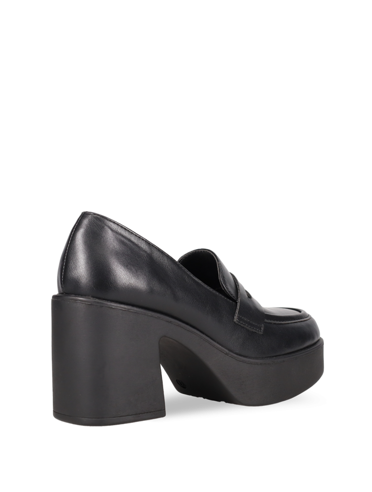 MIGATO Μαύρα γυναικεία Loafers με τακούνι