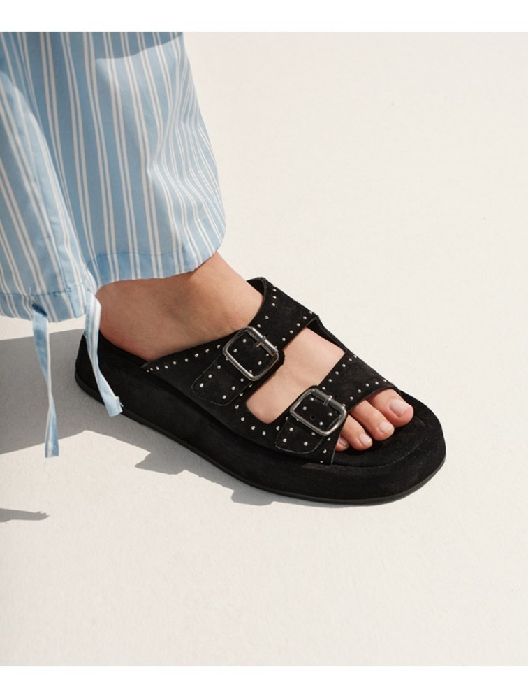'ESIOT KASPAKAS Black|Μαύρα σανδάλια