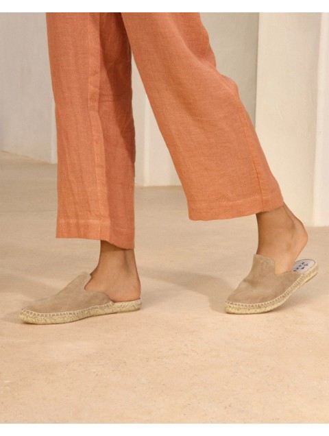 MANEBÌ Beige Women's mules from soft suede MANEBÌ Beige Women's mules from soft suede