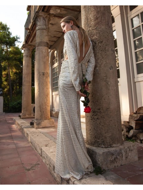 MYA COLLECTION Borboleta Silver Dress MYA COLLECTION Borboleta Silver Dress