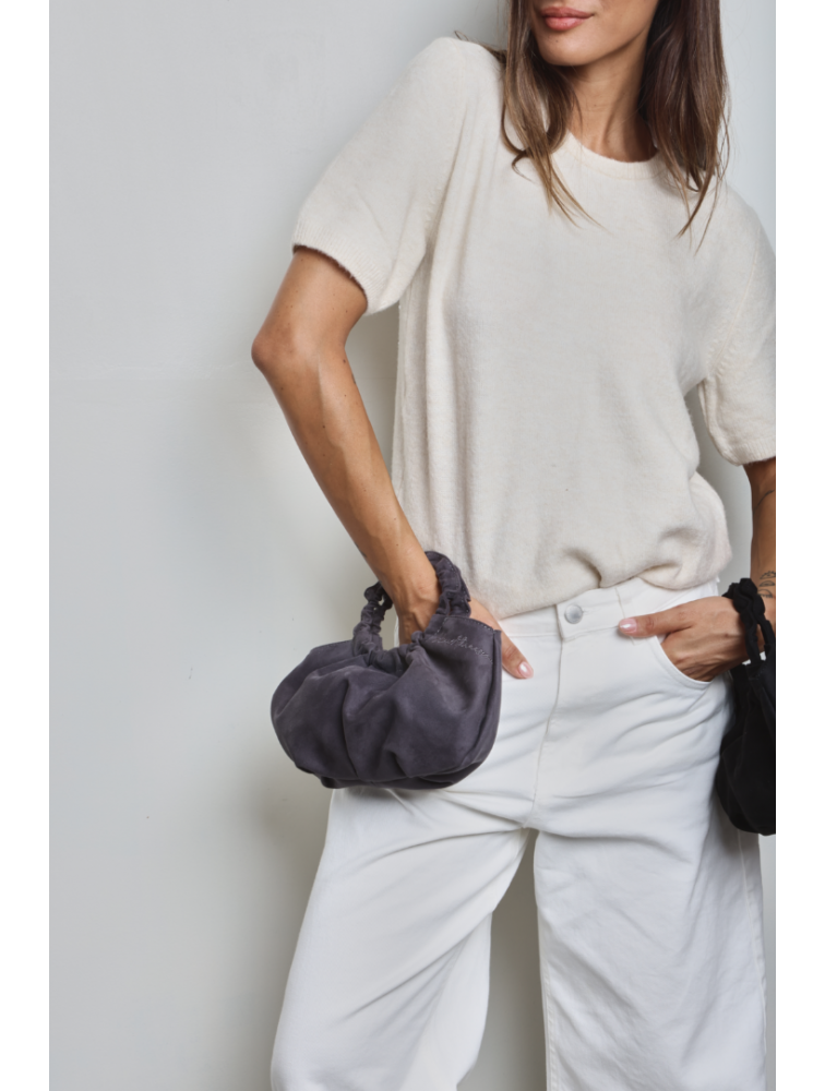 ELENA ATHANASIOU Bon Bon Bracelet Grey Γκρι γυναικείο τσαντάκι χειρός