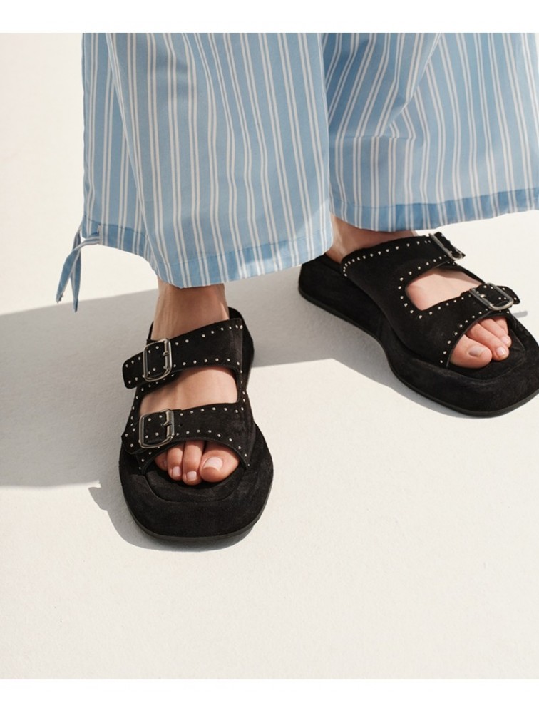 'ESIOT KASPAKAS Black|Μαύρα σανδάλια