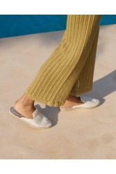 MANEBÌ Cotton Crochet Mules Yucatán Εκρού γυναικεία mules