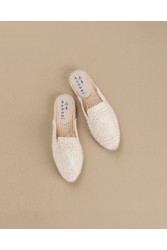 MANEBÌ Cotton Crochet Mules Yucatán Εκρού γυναικεία mules