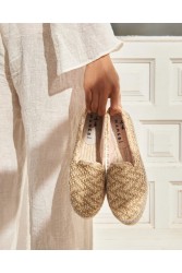 MANEBÌ Γυναικεία Δίπατα mules από υψηλής ποιότητας raffia σε φυσικό χρώμα