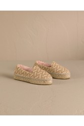 MANEBÌ Γυναικεία Δίπατα mules από υψηλής ποιότητας raffia σε φυσικό χρώμα