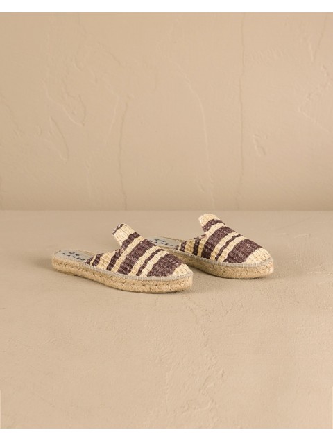 MANEBÌ Raffia Stripes Mules Yucatán Mules MANEBÌ Raffia Stripes Mules Yucatán Mules