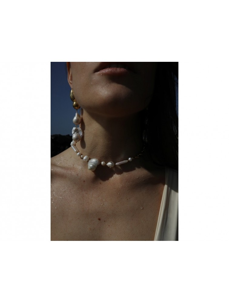 MÉRBABE 18k GENAYA Necklace Κολιέ Από Επιχρυσωμένο Ανοξείδωτο Ατσάλι