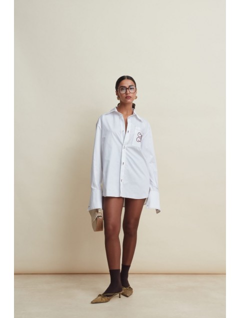 LA CHAINE Anonymous White/Wine Red Shirt