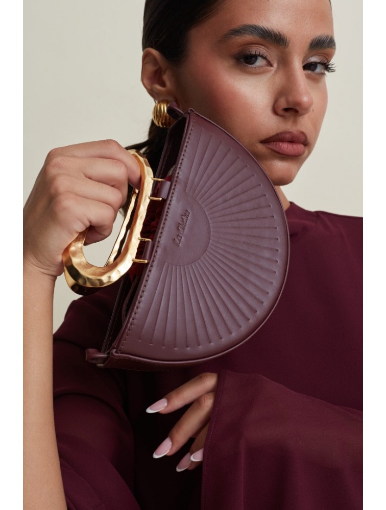 LA CHAINE Daphne Burgundy Bag Μπορντώ τσάντα