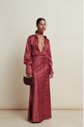 LA CHAINE Daphne Burgundy Bag Μπορντώ τσάντα
