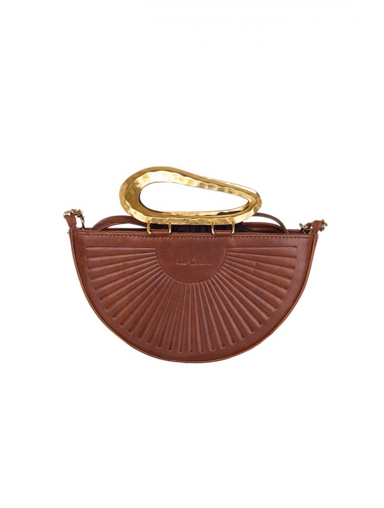 LA CHAINE Daphne Cognac Brown Καφέ τσάντα