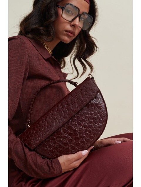 LA CHAINE Kallisti Burgundy Leather Bag