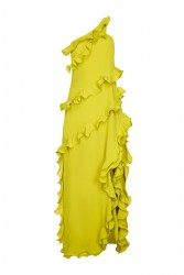 LA CHAINE Kymata Lime Dress Λάιμ Φόρεμα