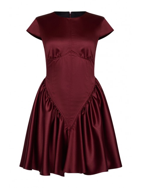 LA CHAINE Lilith Red Wine Dress