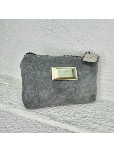LA VITA HANDBAGS Gray Handmade leather women's wallet
