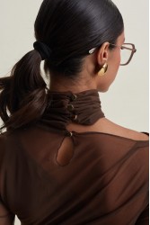 LA CHAINE Medusa Brown Dress Καφέ Φόρεμα