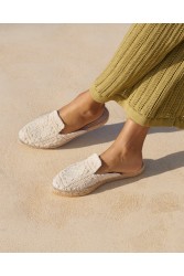 MANEBÌ Cotton Crochet Mules Yucatán Εκρού γυναικεία mules