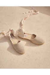 MANEBÌ Organic Hemp Flat Valenciana Espadrilles La Havana Μπεζ Εσπαντρίγιες από οργανικό λινό
