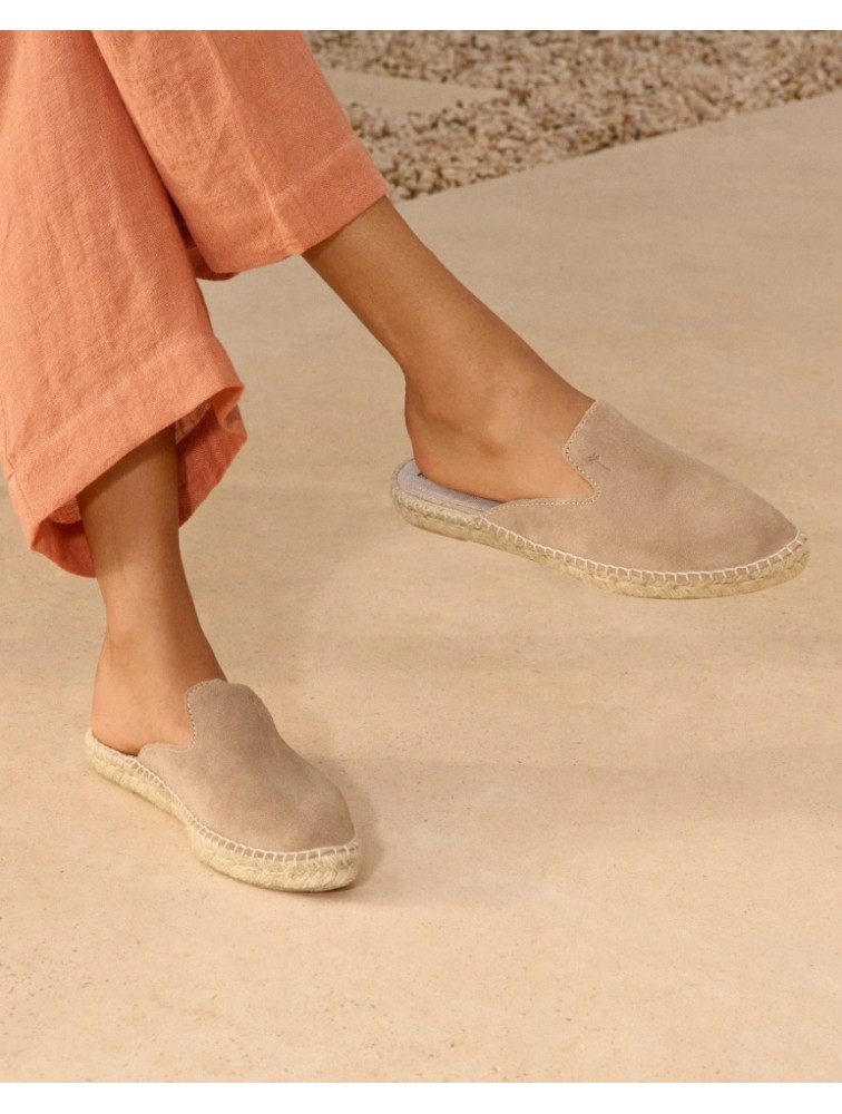 MANEBÌ Beige Women's mules from soft suede