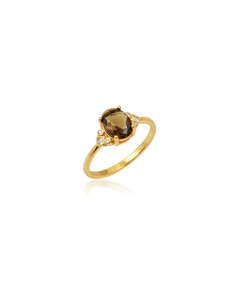MÉRBABE 18K Bernadette Ring Χρυσό Δαχτυλίδι Από Επίχρυσο Ασήμι