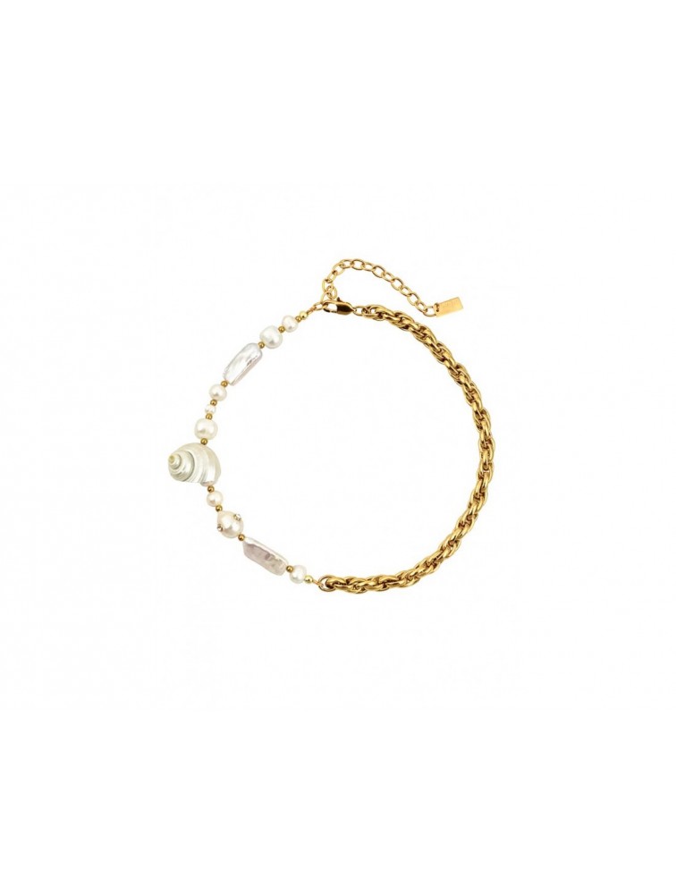 MÉRBABE 18k GENAYA Necklace Κολιέ Από Επιχρυσωμένο Ανοξείδωτο Ατσάλι