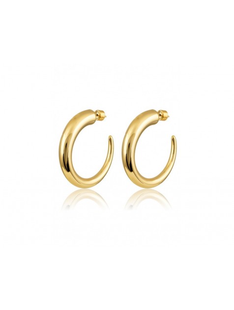 MÉRBABE 24K Inez Large Hoop Earrings Σκουλαρίκια Από Επίχρυσο Ανοξείδωτο Ατσάλι 