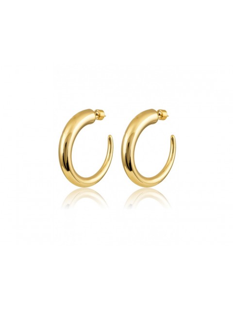 MÉRBABE 24K Inez Large Hoop Earrings Gold Plated Stainless Steel Earrings
