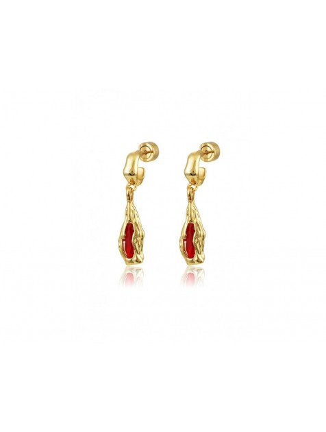 MÉRBABE 24K Iro Earrings Χρυσά Σκουλαρίκια Από Επίχρυσο Ανοξείδωτο Ατσάλι